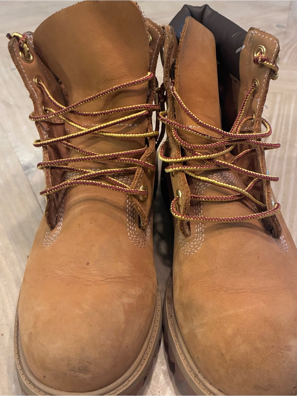 Timberland Brown and Black Leather Lace-Up Boots
